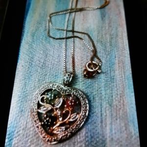 Emerald/Ruby/Sapphire/Diamond Necklace